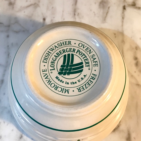 Longaberger Woven Traditions Mixing Pottery Bowl - Picture 4 of 5